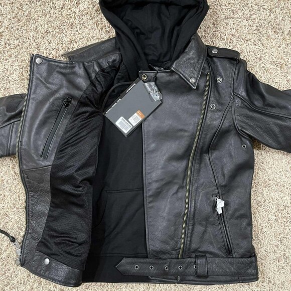 Harley-Davidson Women’s Potomac 3-in-1 Genuine Leather Riding Jacket, Size M - Picture 8 of 16